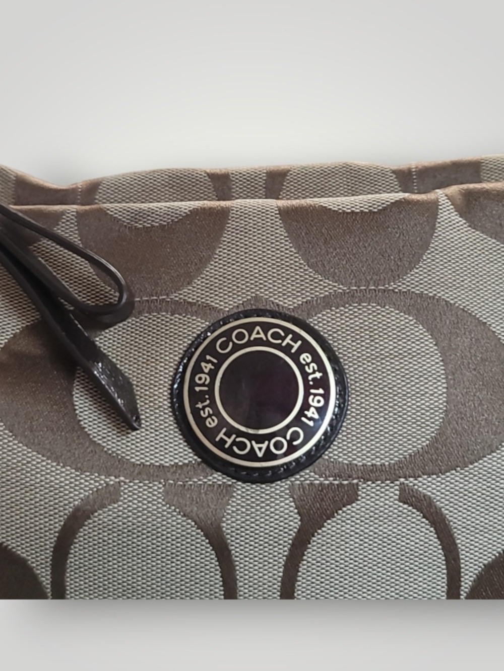 Coach Signature Stripe Studded Crossbody / Shoulder Bag 2012 EUC - Picture 2 of 12